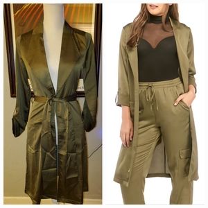 Rampage Belted Trench Coat